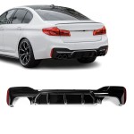 M5-style Difuzorius skirtas BMW G30 / G31 su M-Pack, juodas blizgus