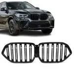 Performance priekinės Grotelės skirtos BMW G06 X6 PRE-LCI (19-23), Dvigubos, juodos blizgios