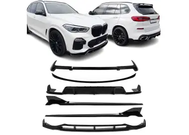 Aero apdailos Paketas skirtas BMW X5 G05 PRE-LCI (19-23), juodas blizgus