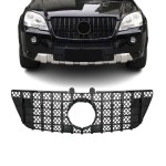 GT R Panamericana style Front Grille for Mercedes ML W164 facelift (08-11), glossy black