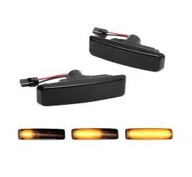 Sequential LED side indicators set for BMW E39, smoked