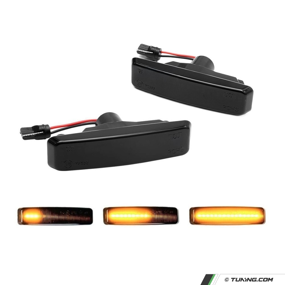 Sequential Side Indicators For BMW E39 running LED Dynamic Side Indicators, black
