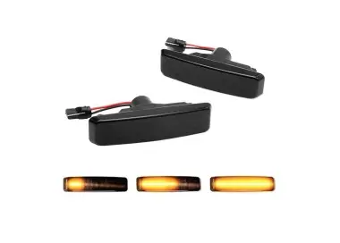 Dinaminiai LED Posūkiai ant sparnų, komplektas skirtas BMW E39, tamsinti