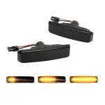 Dinaminiai LED Posūkiai ant sparnų, komplektas skirtas BMW E39, tamsinti