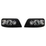 Priekiniai Žibintai su Angel Eyes žiedais, komplektas skirtas VW T5 (03-09)