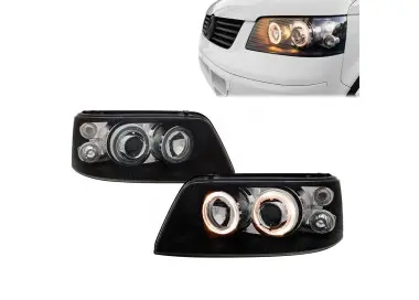 Priekiniai Žibintai su Angel Eyes žiedais, komplektas skirtas VW T5 (03-09)