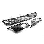 Lower Grille set for VW Golf MK6 front standard bumper, glossy black