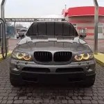 Kidney Grille set for BMW X5 E53 facelift (04-06), glossy black