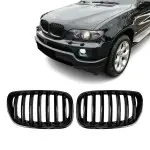 Kidney Grille set for BMW X5 E53 facelift (04-06), glossy black