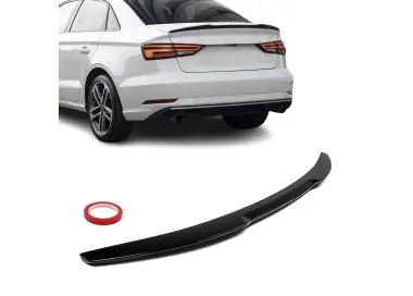 V style Spoileris ant Bagažinės dangčio skirtas Audi A3 8V / S3 8V sedan, juodas blizgus