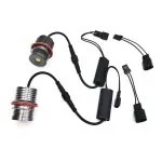 Angel Eyes LED Markeriai - 40W, komplektas skirtas BMW E39 / E53 / E60 / E63 / E65 / E87, balti