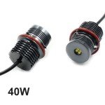 Angel Eyes LED Markeriai - 40W, komplektas skirtas BMW E39 / E53 / E60 / E63 / E65 / E87, balti