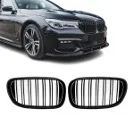 Performance priekinės Grotelės skirtos BMW G11 / G12 (15-19), Dvigubos, juodos blizgios