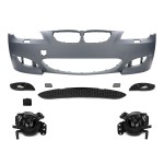 M look Priekinis Bamperis skirtas BMW E60 / E61 (03-10) be PDC angų, su tamsintais priešrūkiniais