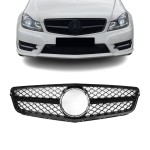 C63 išvaizdos Priekinės Grotelės skirtos Mercedes W204 / S204 / C204 (07-14), juodos blizgios
