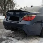 M4-style Trunk Spoiler for BMW E60, glossy black