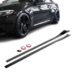 WR Poslenksčiai / Slenksčių Apdailos, komplektas skirtas BMW M2 F87 (16-21), juodi blizgūs