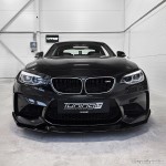CS-style Front bumper Lip for BMW M2 F87 (16-21), glossy black - EXTRA-STRONG VERSION