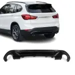 Aero Galinio Bamperio Difuzorius skirtas BMW X1 F48 (15-22) standartinei versijai, juodas blizgus