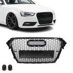 RS išvaizdos Priekinės Grotelės skirtos Audi A4 / S4 B8.5 (12-15), juodos blizgios