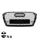RS-style Front Grille for Audi A4 B9 / S4 B9 (15-19), glossy black