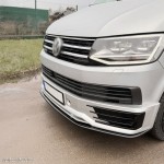 Front Lower Spoiler for VW T6 (15-19) with Sportline lip, glossy black