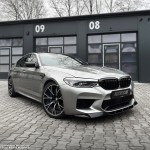 RK-style Front Bumper Lip Spoiler for genuine BMW F90 M5 PRE-LCI (18-20) bumper, glossy black