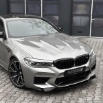 RK-style Front Bumper Lip Spoiler for genuine BMW F90 M5 PRE-LCI (18-20) bumper, glossy black