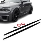 F-PERFORMANCE Poslenksčiai / Slenksčių apdailos, komplektas skirtas BMW E81 / E82 / E87 / E88, juodi blizgūs