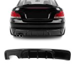 WR Difuzorius skirtas BMW E82 / E88 M-Pack galiniam bamperiui, juodas blizgus