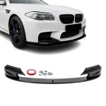 Performance Front Bumper Lip Spoiler for genuine BMW F10 M5 bumper, glossy black