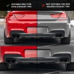WR Rear Bumper Diffuser for BMW F06 / F12 / F13 M-Pack (with oval 2x2 exhaust), glossy black