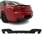 WR Difuzorius skirtas BMW F06 / F12 / F13 (640i / 640d) M-Pack galiniam bamperiui, juodas blizgus