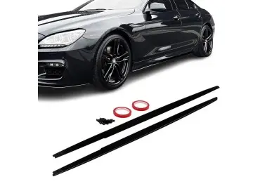 F-PERFORMANCE Poslenksčiai / Slenksčių apdailos, komplektas skirtas BMW F06 Gran Coupe, juodi blizgūs
