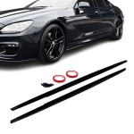 F-PERFORMANCE Poslenksčiai / Slenksčių apdailos, komplektas skirtas BMW F06 Gran Coupe, juodi blizgūs