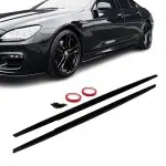 F-PERFORMANCE Poslenksčiai / Slenksčių apdailos, komplektas skirtas BMW F06 Gran Coupe, juodi blizgūs