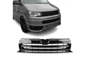 Priekinės Grotelės be ženkliuko skirtos VW T5.1 (09-14), juodos blizgios