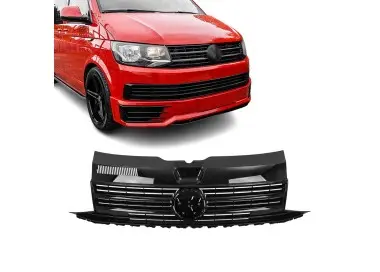 Priekinės Grotelės skirtos VW Transporter T6 (15-19), juodos blizgios