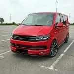 MX Priekinio Bamperio Pažeminimas skirtas VW T6 (15-19), juodas blizgus