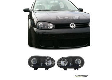 R32-look headlights with fog lights for VW Golf MK4 (97-04)