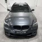 HM Priekinis Pažeminimas skirtas BMW E60 / E61 su M Tech bamperiu, juodas blizgus, V2 - SUSTIPRINTA VERSIJA