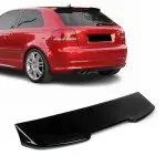 RS-style Roof Spoiler for Audi A3 8P (05-12) 3-door hatchback, glossy black