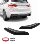 MX-style Galinio Bamperio Spliteriai, komplektas skirtas BMW X3 G01 PRE-LCI (18-21) su M-Pack, juodi blizgūs