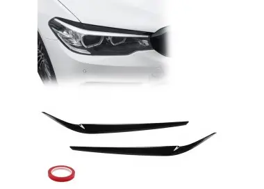 Priekinių Žibintų Apdaila, komplektas skirtas BMW G30 / G31 PRE-LCI (17-20), juoda blizgi