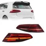 R style LED Tail Lights set with Dynamic turn signals for VW Golf MK7 (13-19) hatchback