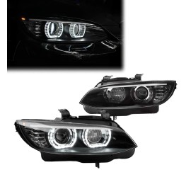 DTM-inspired Xenon Headlights set with White LED Angel...