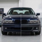 Priekinis M Bamperis skirtas BMW E39, be PDC, be apiplovimų angų, su skaidriais priešrūkiniais