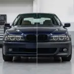 Priekinis M Bamperis skirtas BMW E39, be PDC, be apiplovimų angų, su skaidriais priešrūkiniais