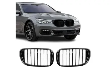 Priekinės Grotelės skirtos BMW G11 / G12 (15-19), juodos blizgios