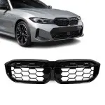 Diamond priekinės Grotelės skirtos BMW G20 / G21 LCI (22-26), juodos blizgios